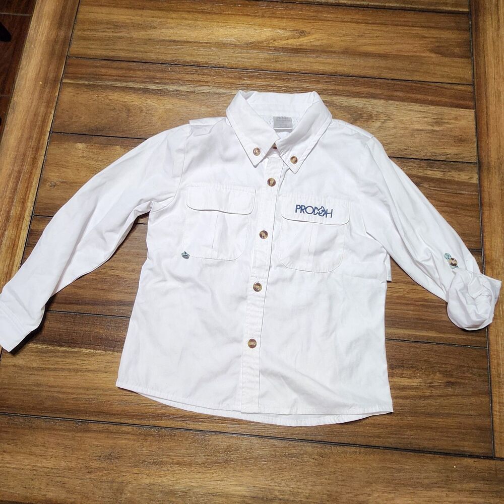 Prodoh LS Full Button Graphic White Shirt 6